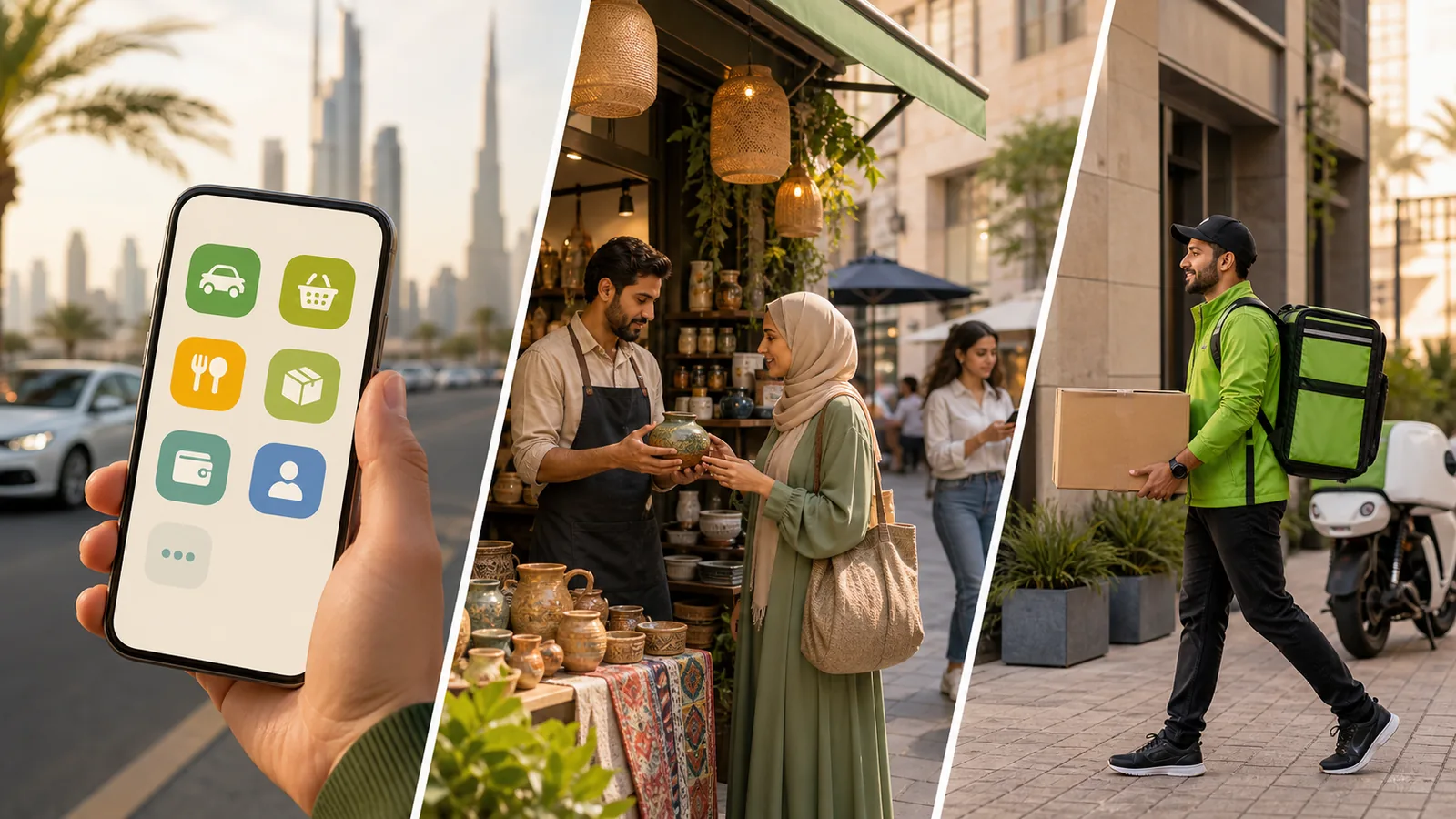 Grocery and delivery marketplace for a local super app